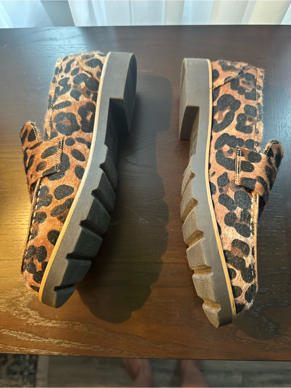 Taryn Rose Comfort By Design Leopard Haircalf Penny Loafers - Picture 5 of 6